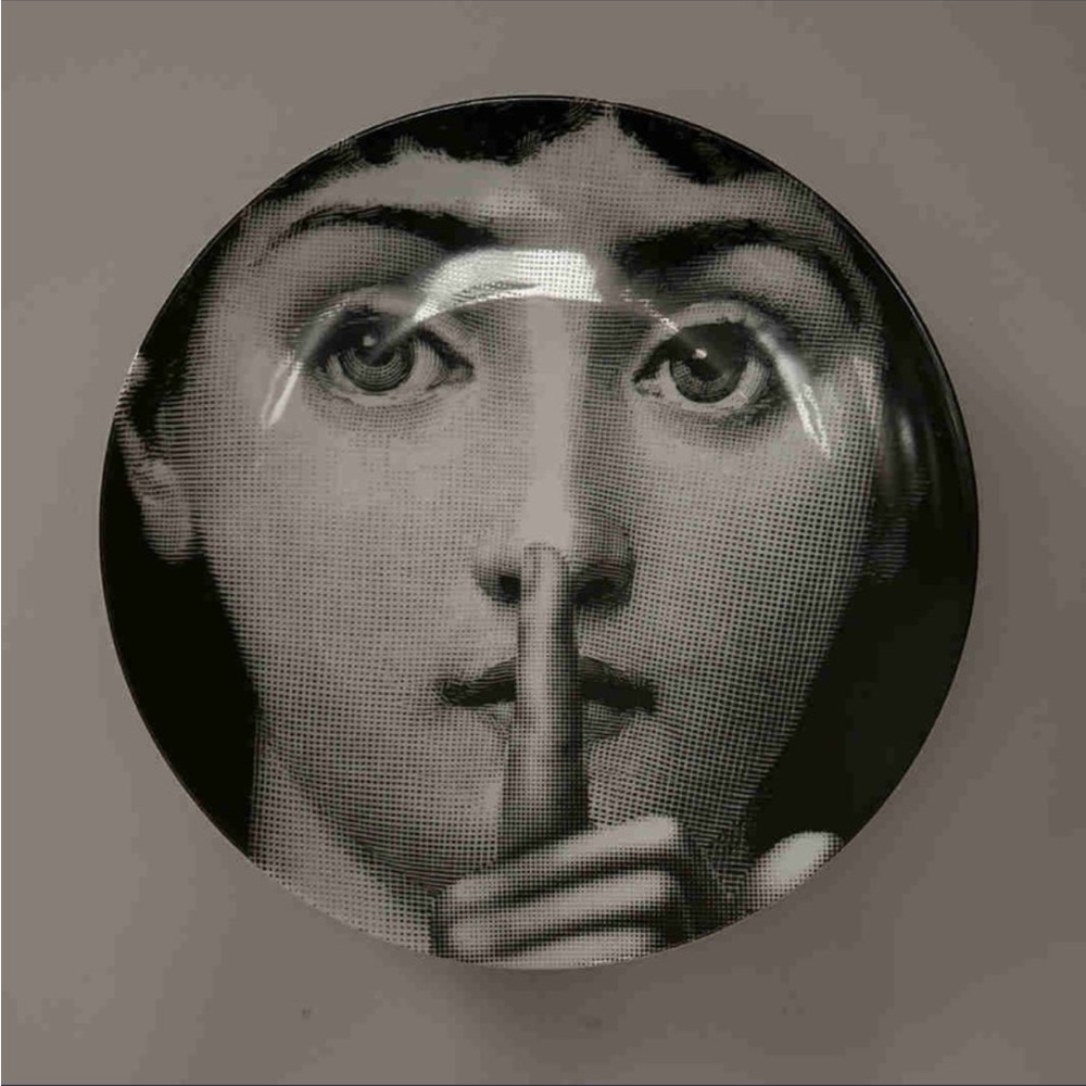 Fornasetti silence wall plate